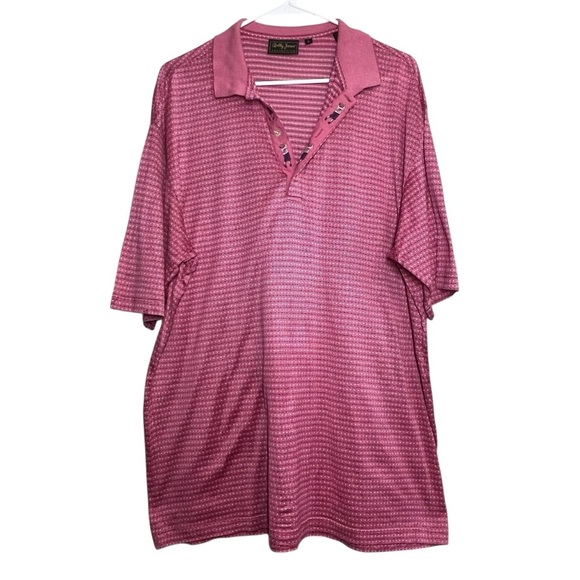 Bobby Jones Polo Shirt Mens Large Pink Purple Vintage Golf Cotton Players - Picture 1 of 11